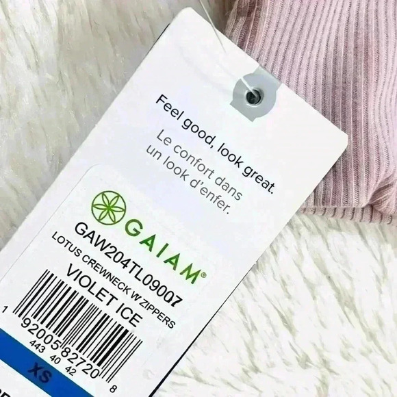 NWT Gaiam Mauve Studio To Street Easy Fit Soft Zip Yoga Top Size XS - Picture 11 of 11